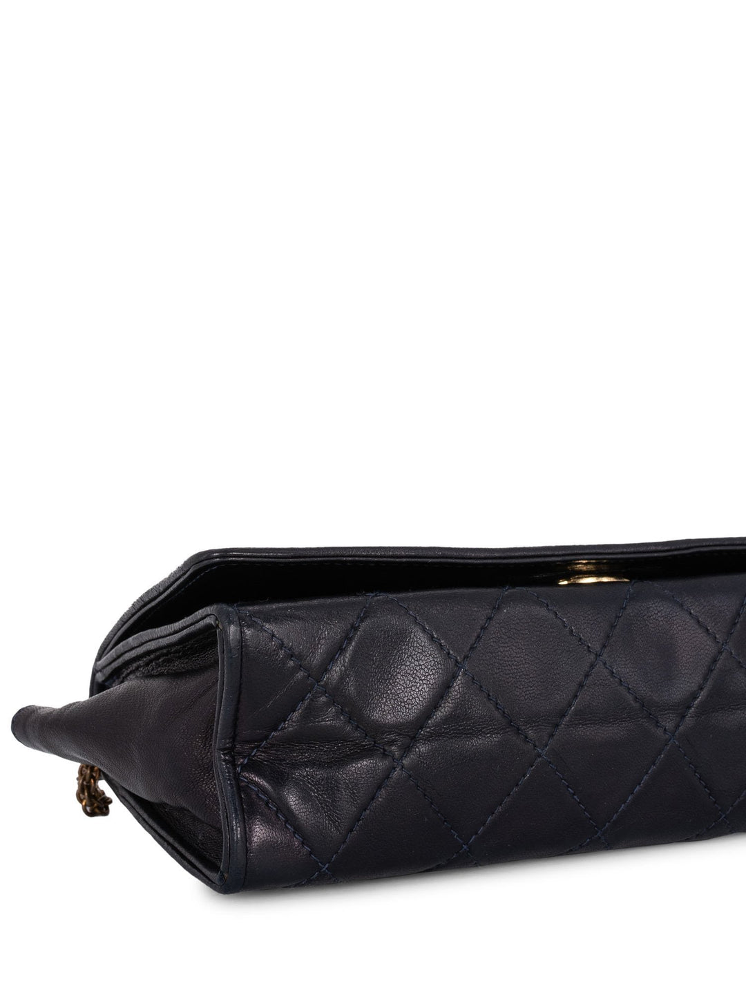 Top Quality Chanel CC Logo Quilted Leather Mini Flap Messenger Bag Navy Blue