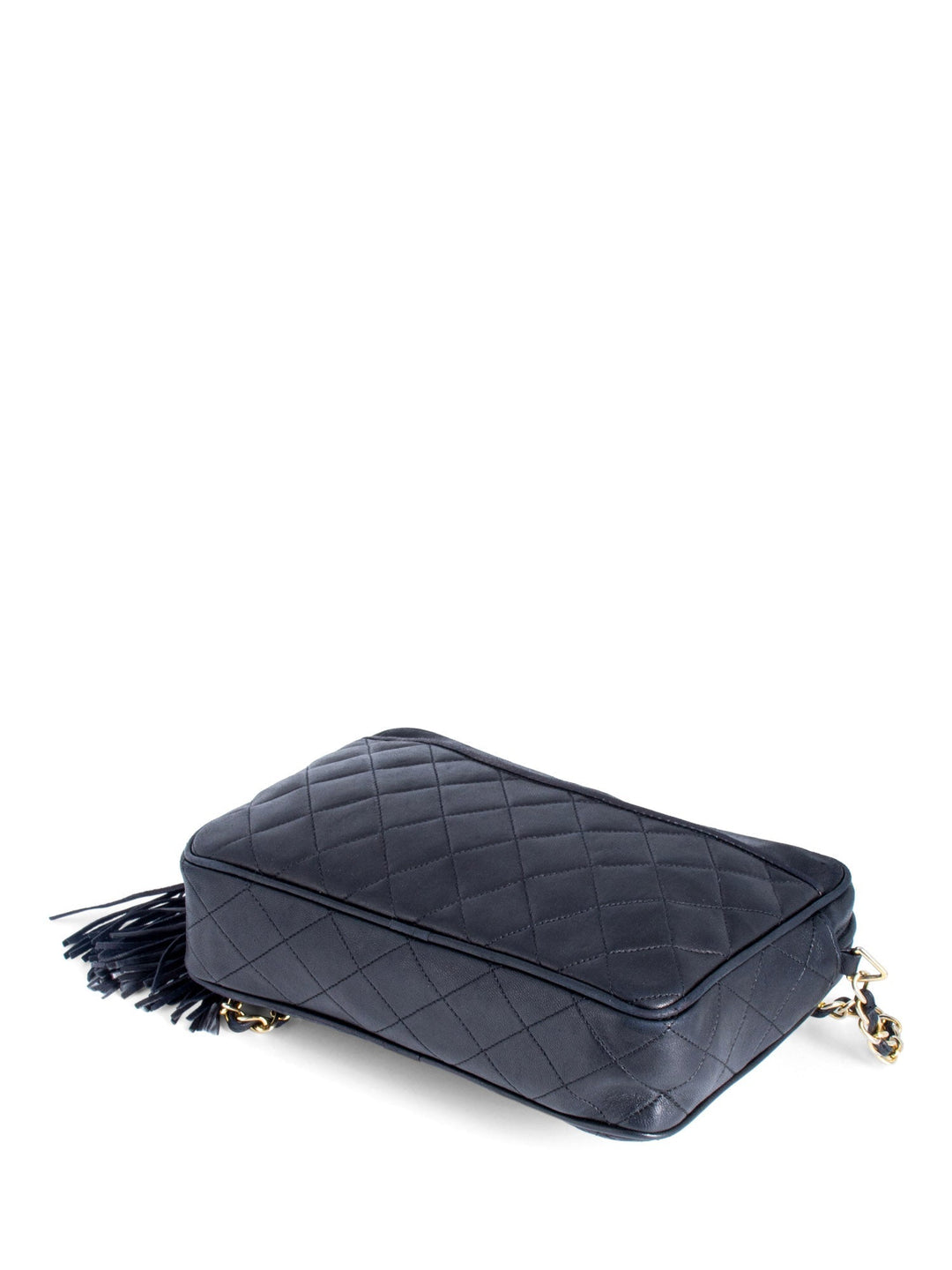 Top Quality Chanel CC Logo Quilted Leather Tassel Camera Messenger Bag Black