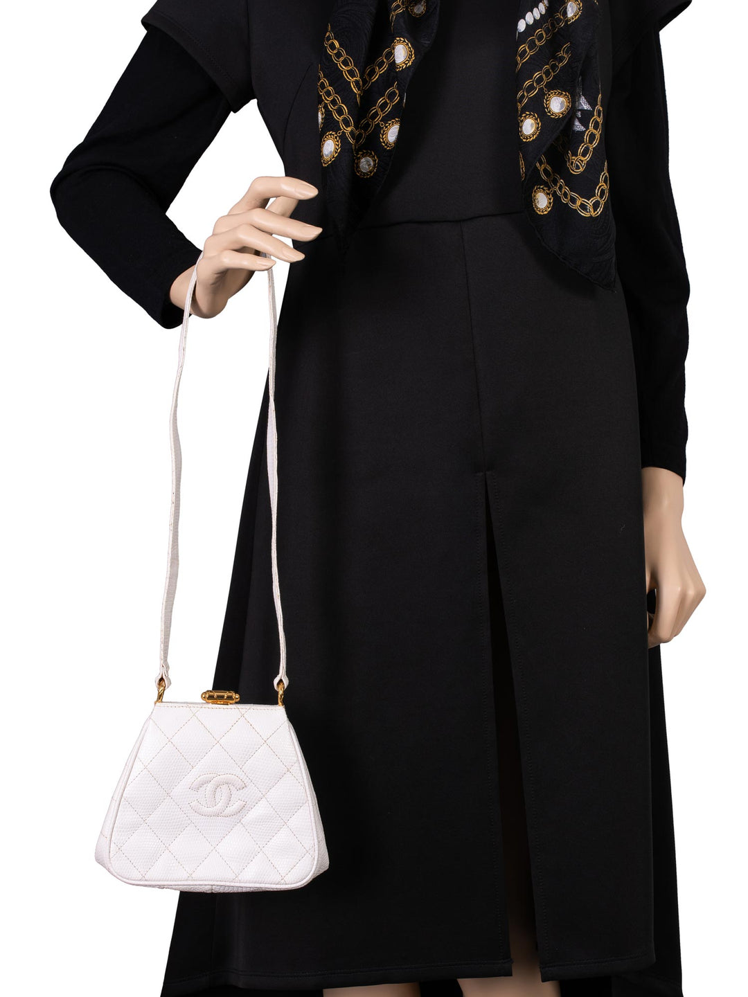 Top Quality Chanel CC Logo Quilted Mini Kelly Bag White
