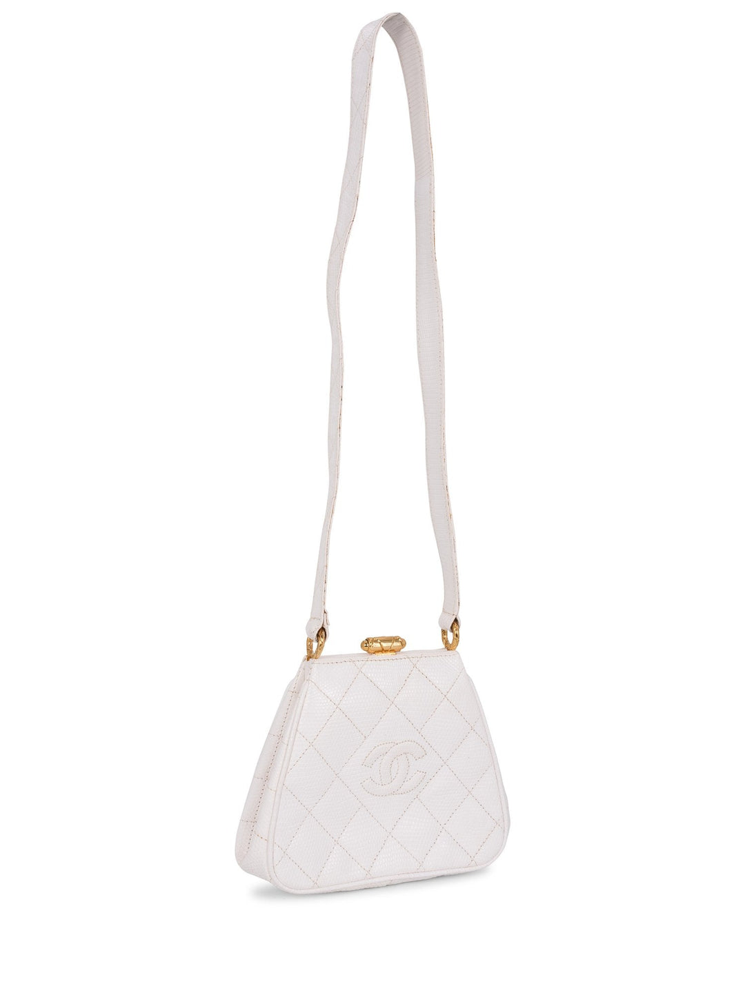 Top Quality Chanel CC Logo Quilted Mini Kelly Bag White