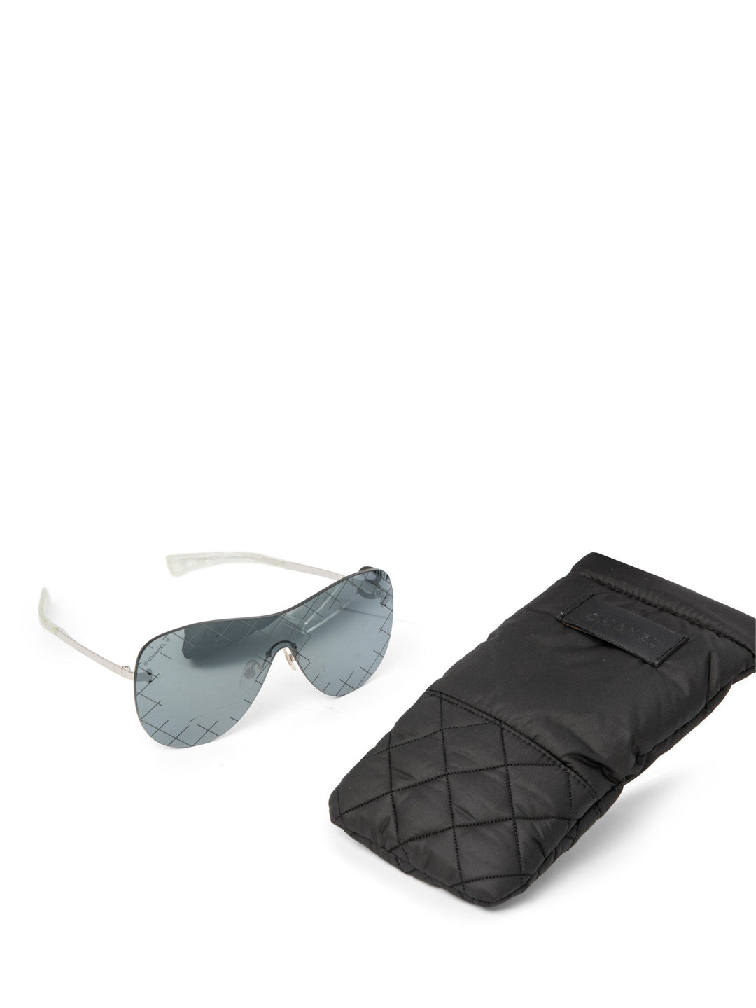 Top Quality Chanel CC Logo Runway Aviator Sunglasses Silver