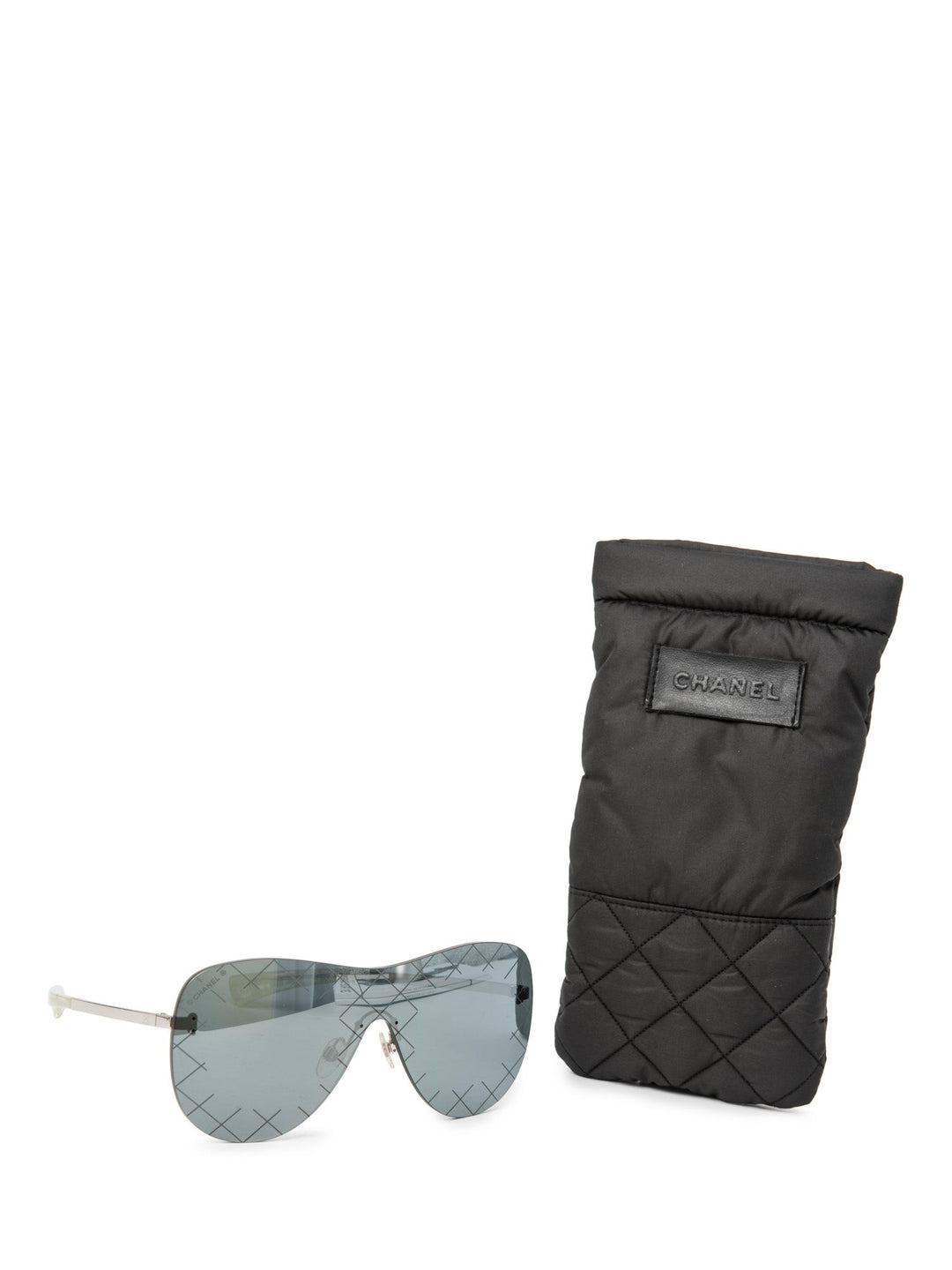 Top Quality Chanel CC Logo Runway Aviator Sunglasses Silver