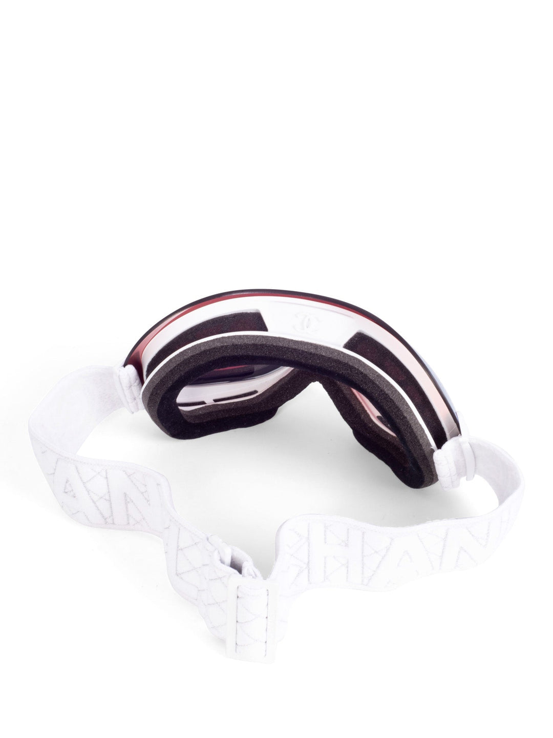 Top Quality Chanel CC Logo Ski Goggles with Quilted Leather Clutch Black