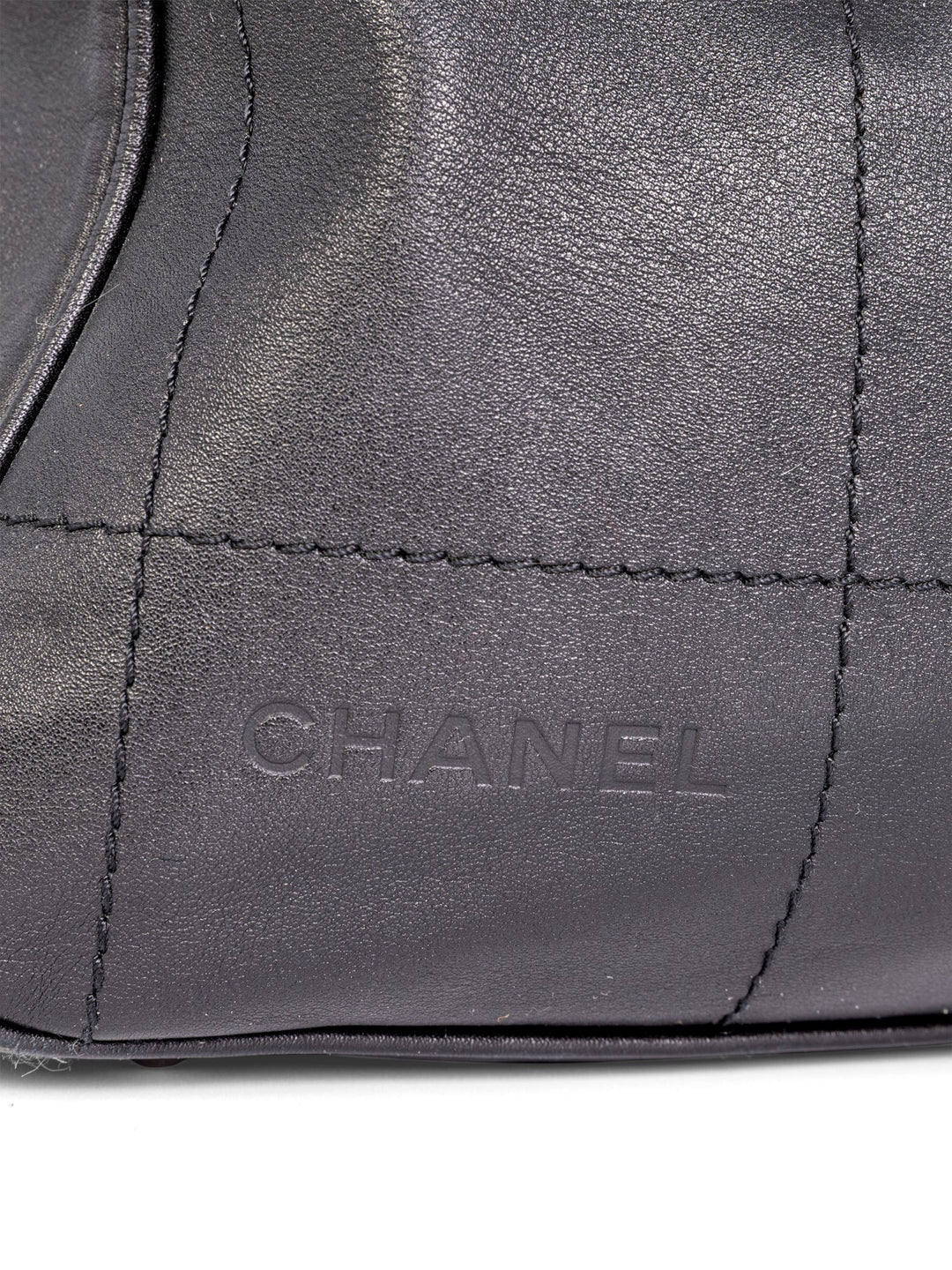 Top Quality Chanel CC Logo Soft Quilted Leather Duffle Shoulder Bag Black