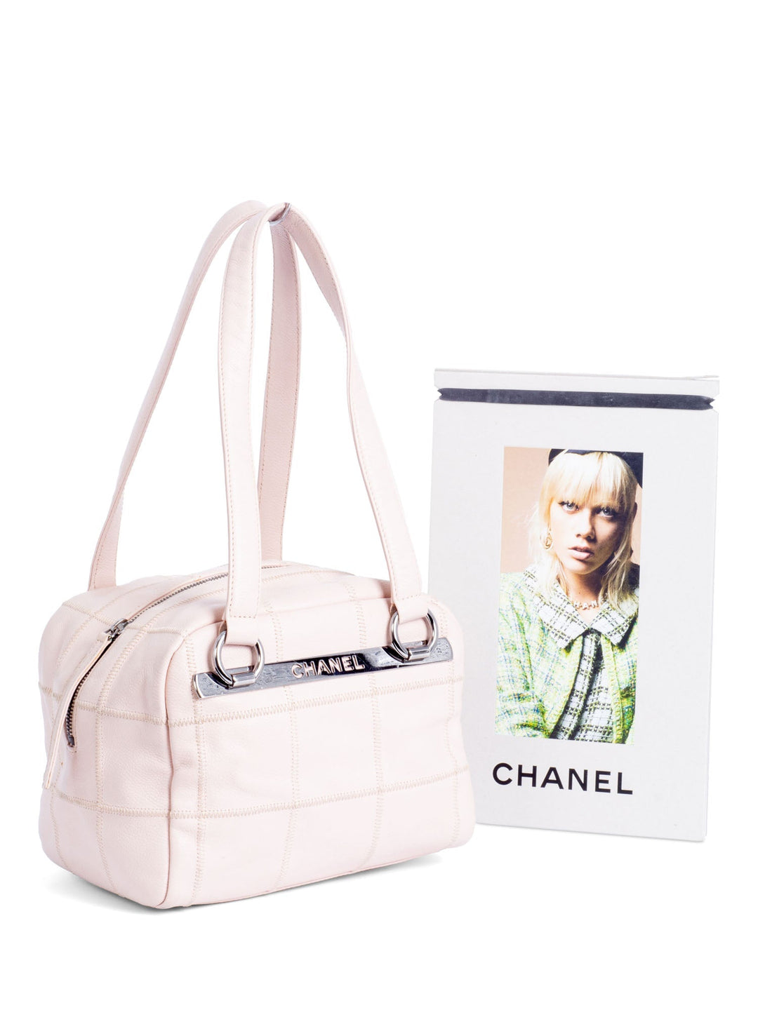 Top Quality Chanel CC Logo Soft Quilted Leather Duffle Shoulder Bag Pink