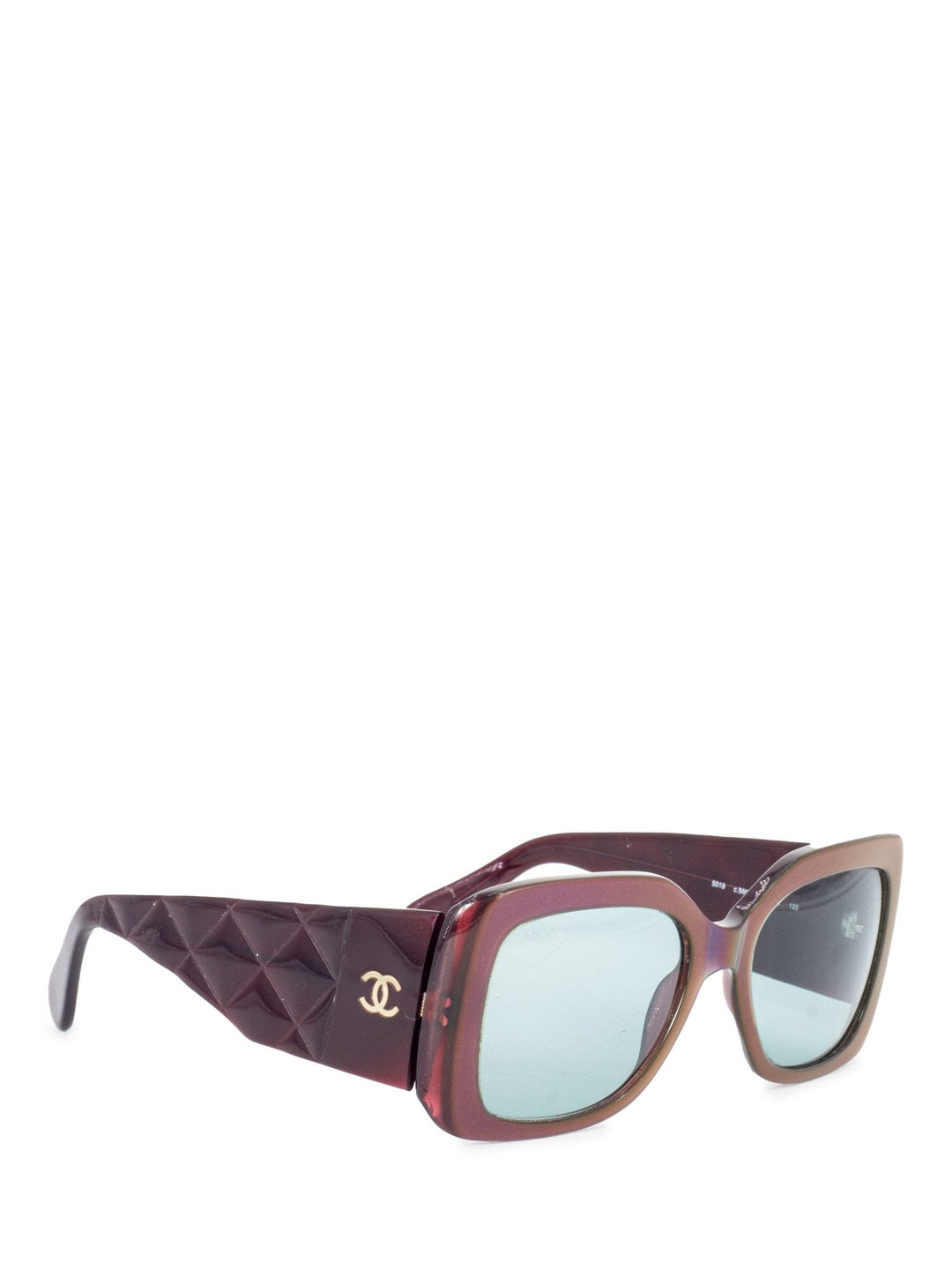Top Quality Chanel CC Logo Square Sunglasses Blue Red