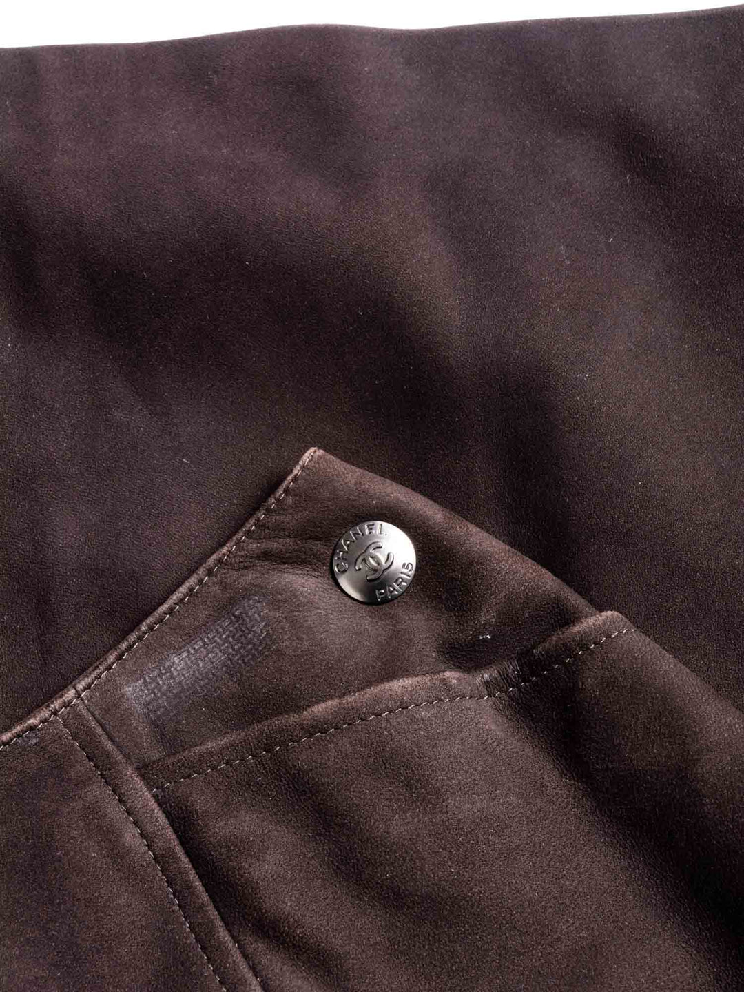 Top Quality Chanel CC Logo Suede Leather Mini Skirt Brown