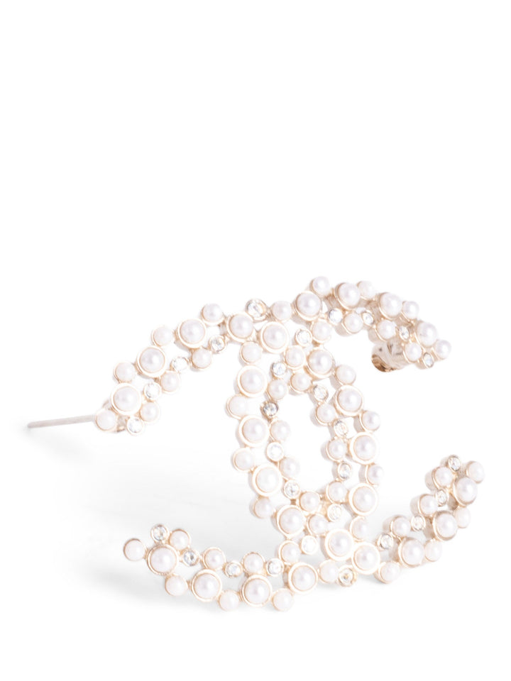 Top Quality Chanel CC Logo Swarovski Crystal Pearl Brooch