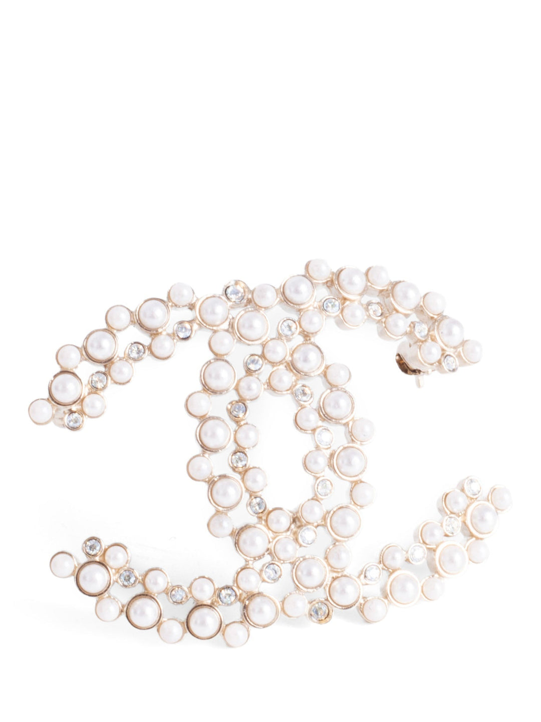 Top Quality Chanel CC Logo Swarovski Crystal Pearl Brooch