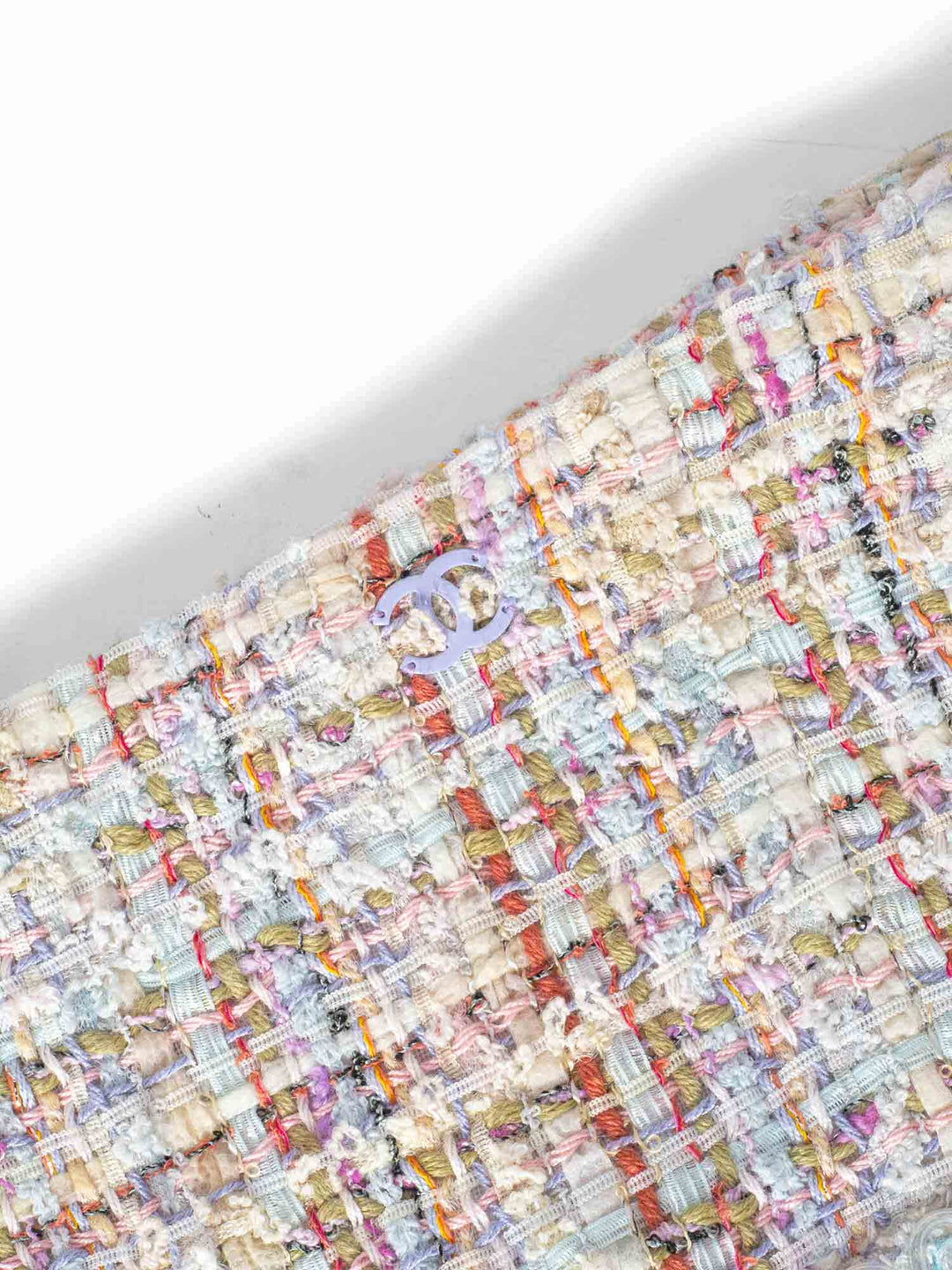 Top Quality Chanel CC Logo Tweed A-Line Skirt Multicolor