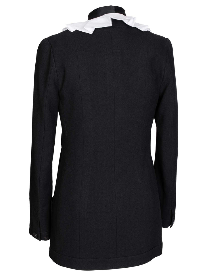Top Quality Chanel CC Logo Tweed Fitted Jacket Black