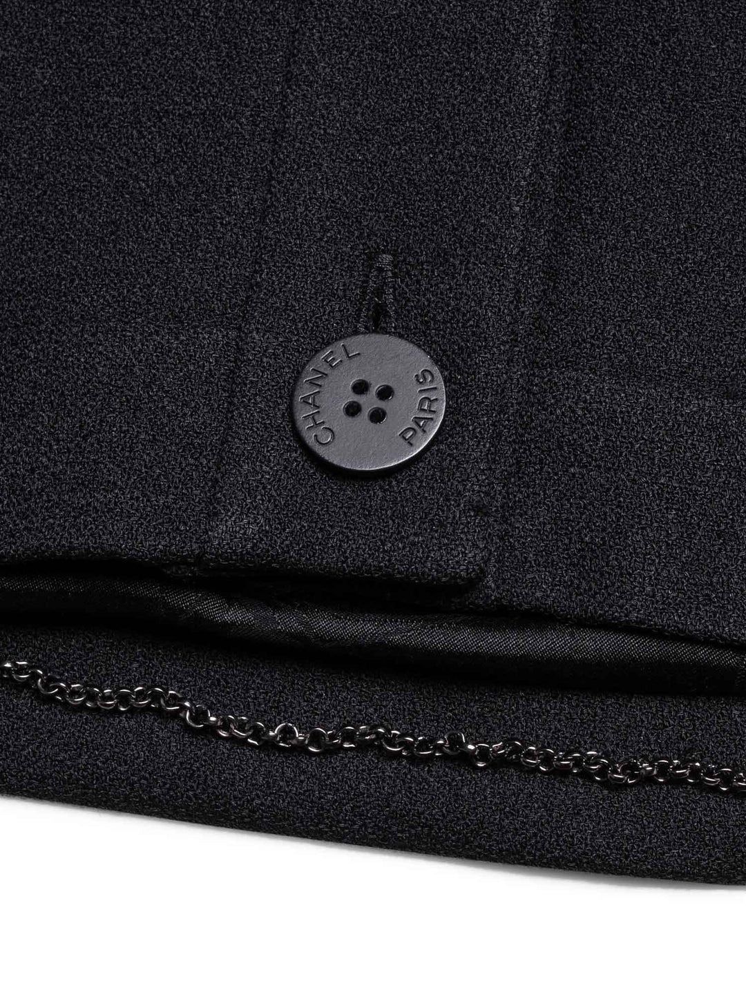 Top Quality Chanel CC Logo Tweed Fitted Jacket Black