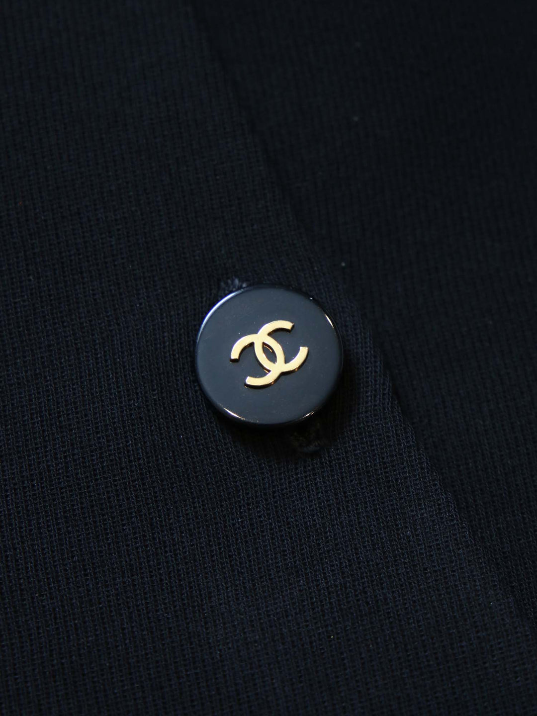 Top Quality Chanel CC Logo Tweed Fitted Jacket Black Gold