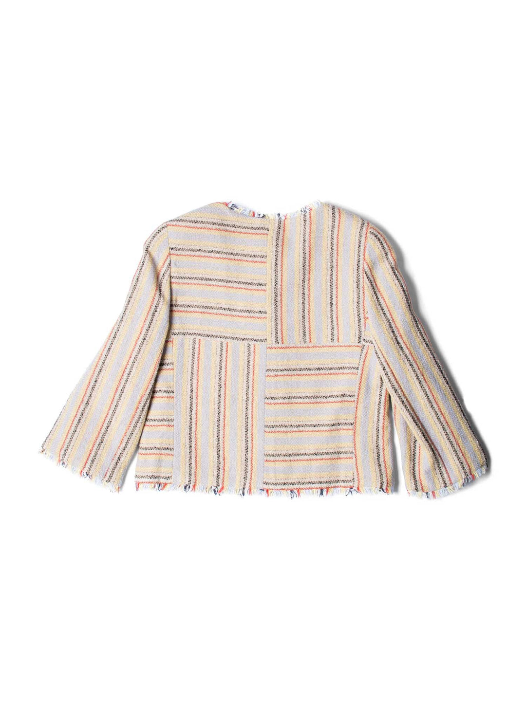 Top Quality Chanel CC Logo Tweed Fringy Fitted Jacket Beige
