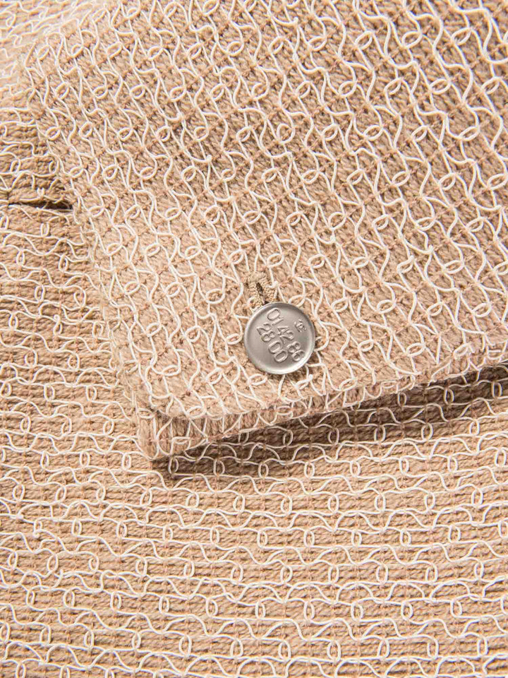 Top Quality Chanel CC Logo Tweed Jacket Beige White Silver