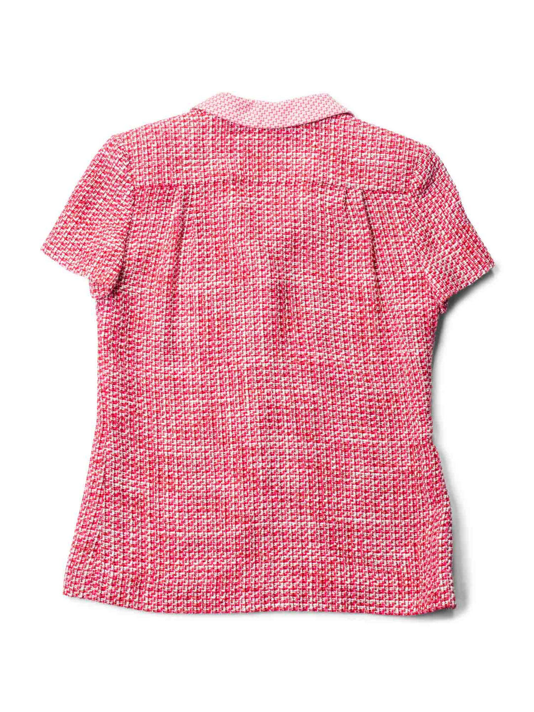Top Quality Chanel CC Logo Tweed Jacket Shorts 2 Piece Set Red