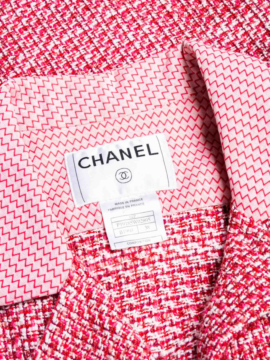 Top Quality Chanel CC Logo Tweed Jacket Shorts 2 Piece Set Red