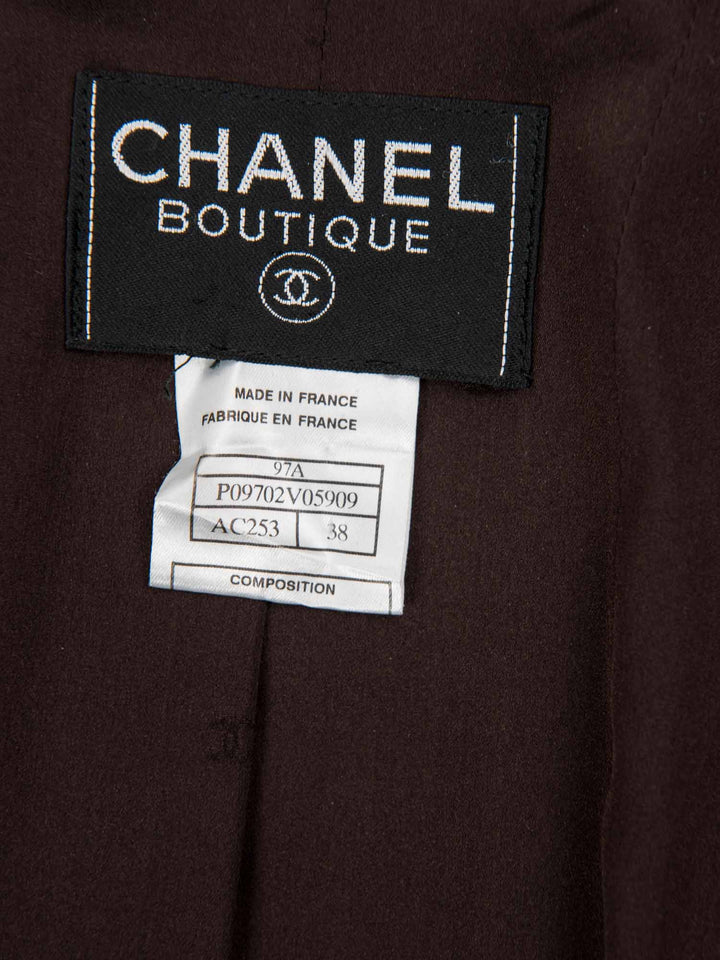 Top Quality Chanel CC Logo Tweed Zip Up Jacket Brown