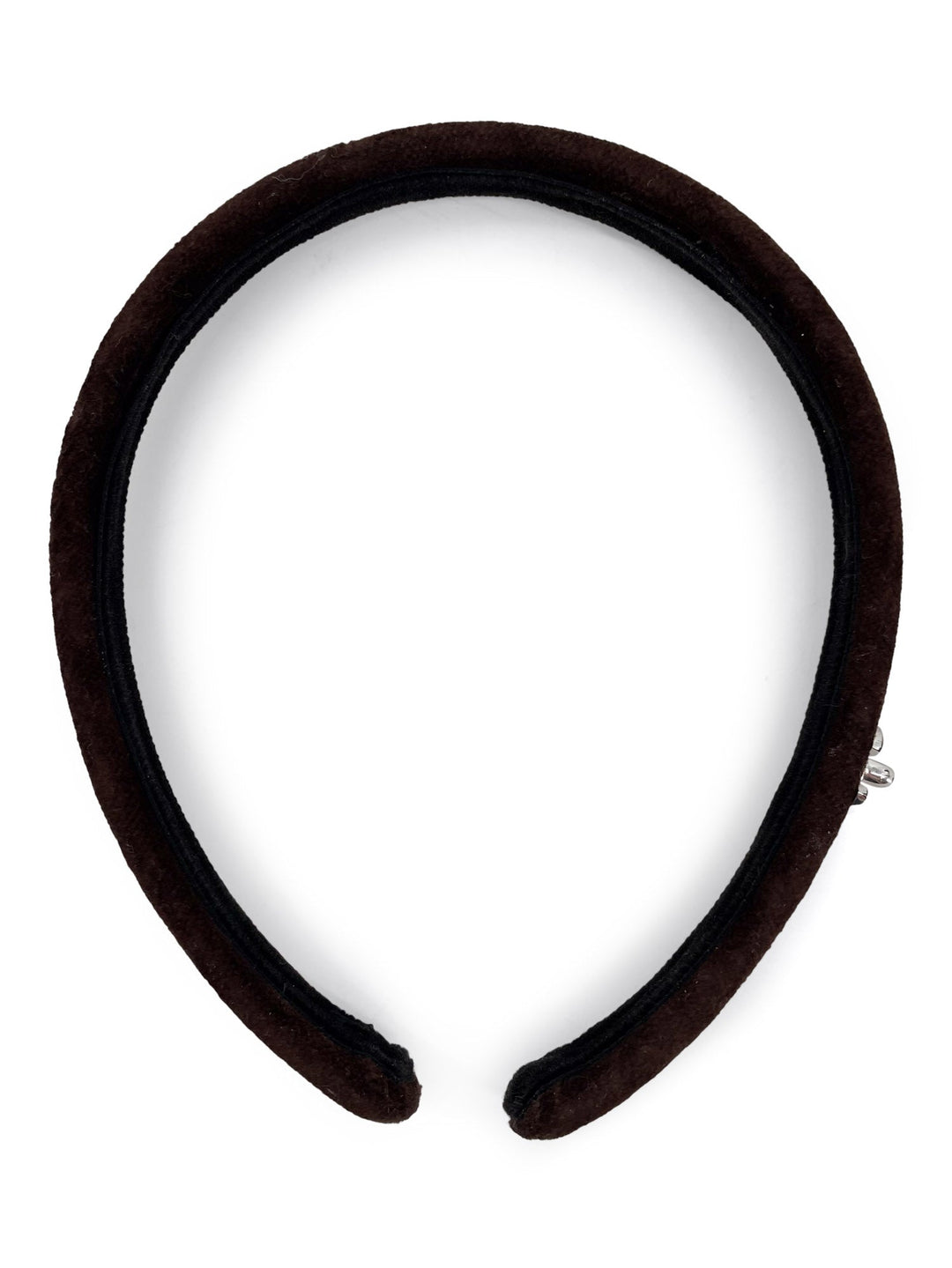 Top Quality Chanel CC Logo Velvet Hair Band Brown