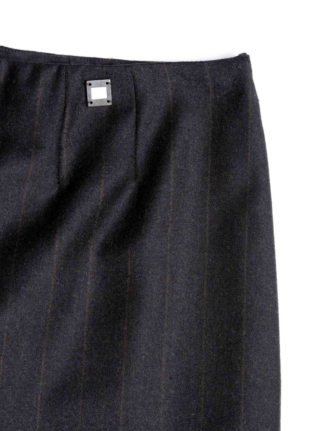 Top Quality Chanel CC Logo Wool Cashmere High Waisted Pants Brown