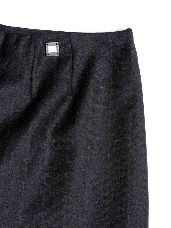 Top Quality Chanel CC Logo Wool Cashmere High Waisted Pants Brown