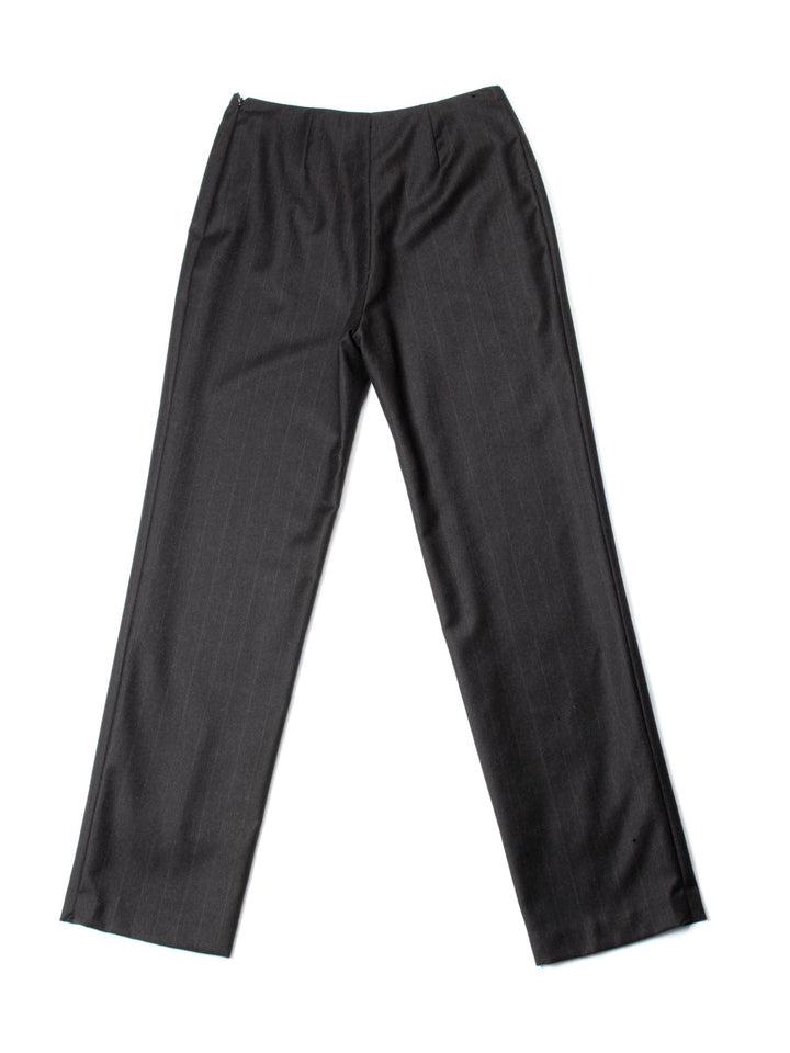 Top Quality Chanel CC Logo Wool Cashmere High Waisted Pants Brown