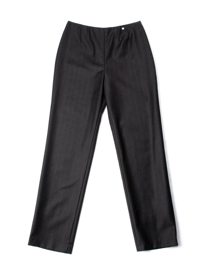 Top Quality Chanel CC Logo Wool Cashmere High Waisted Pants Brown