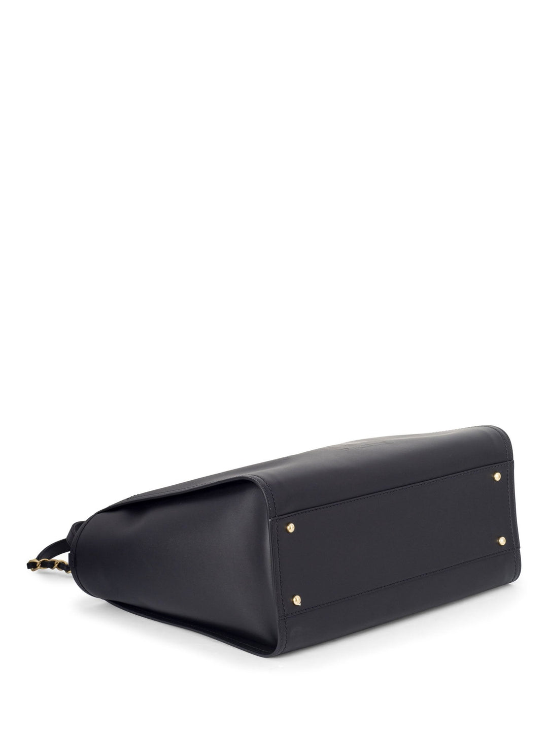 Top Quality Chanel Calfskin Large Deauville Tote Black Gold
