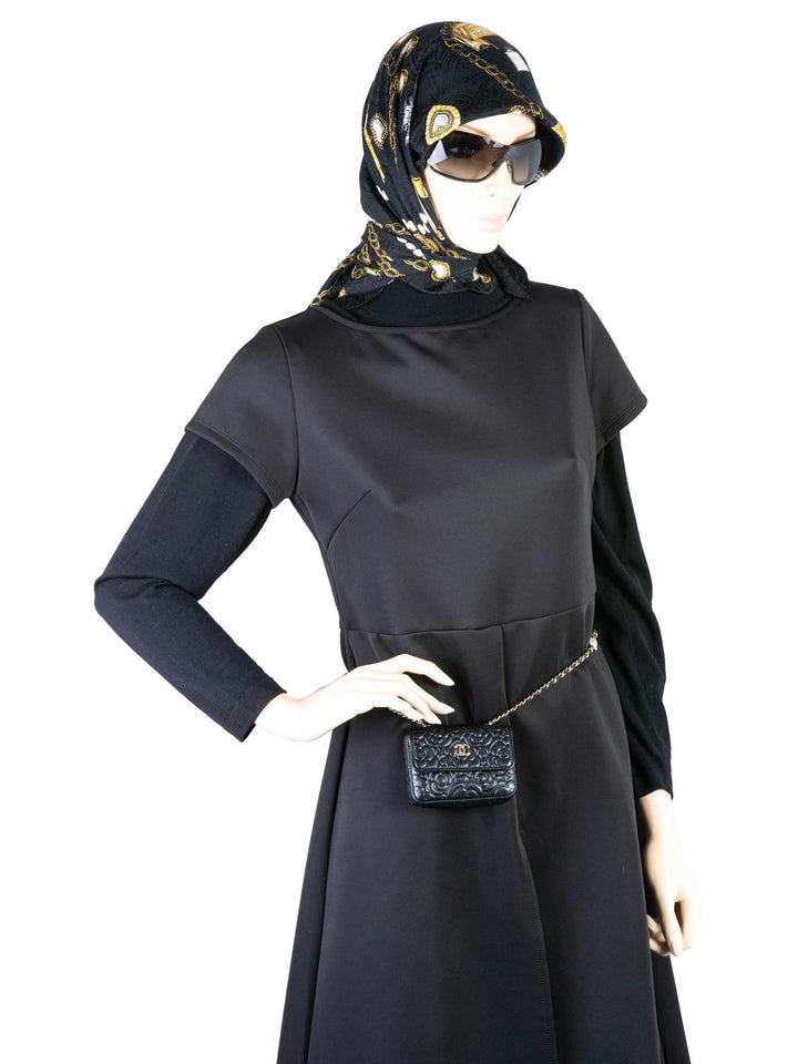 Top Quality Chanel Camellia Quilted Leather Chain Belt Bag Black