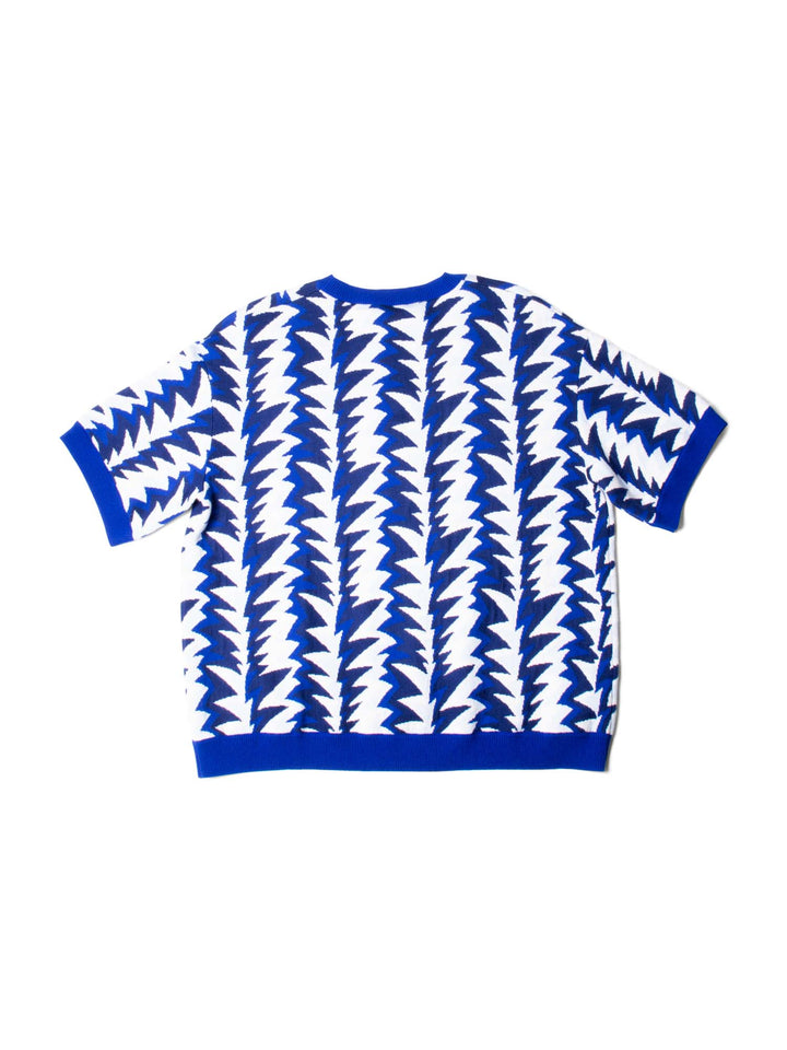 Top Quality Chanel Cashmere Blend Abstract Oversized Sweater Blue White