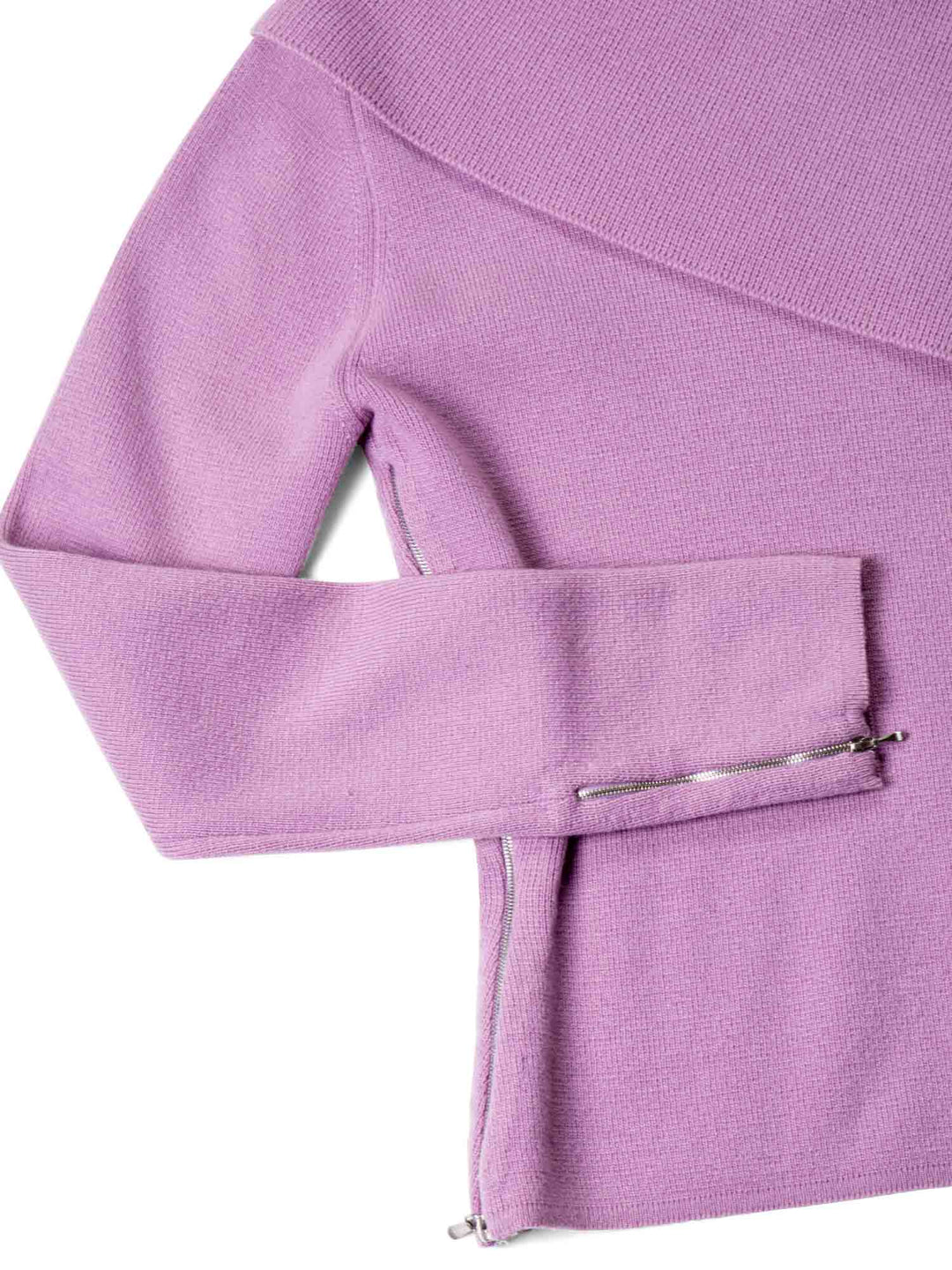 Top Quality Chanel Cashmere Zipper Sweater Lavender