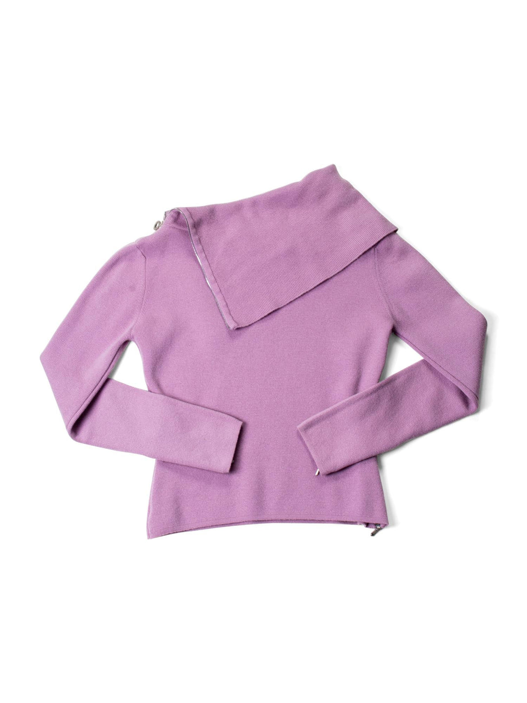 Top Quality Chanel Cashmere Zipper Sweater Lavender