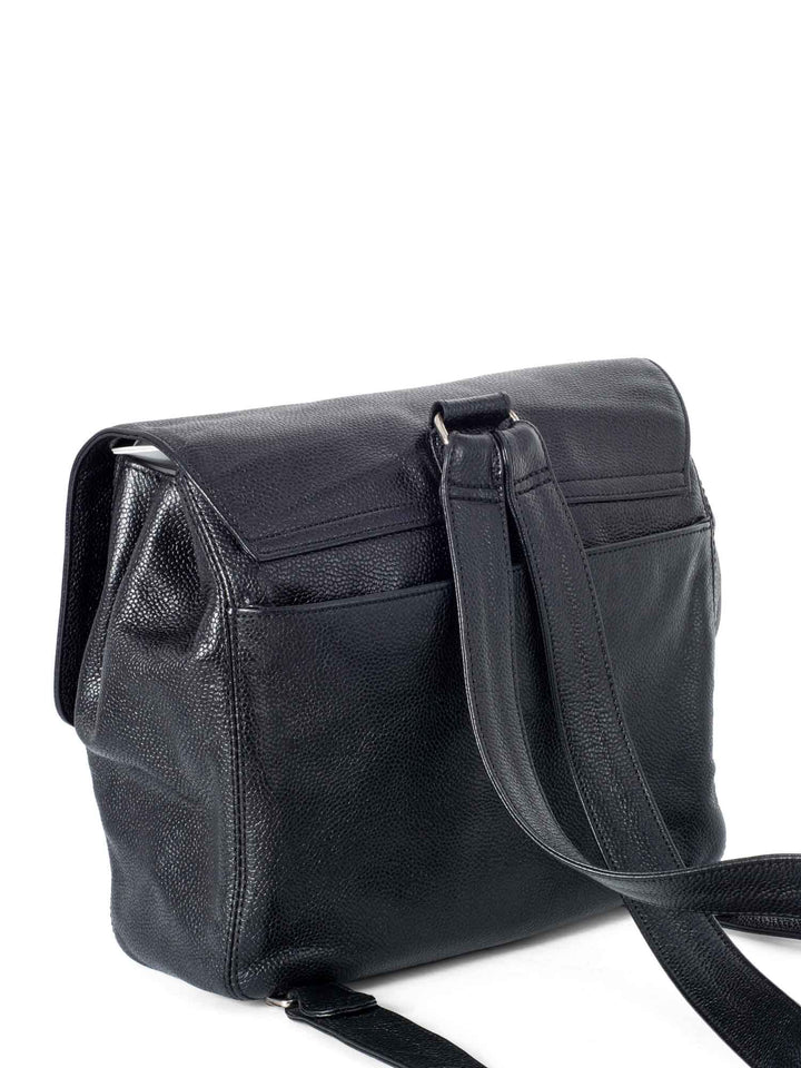 Top Quality Chanel Caviar CC Logo Backpack Black