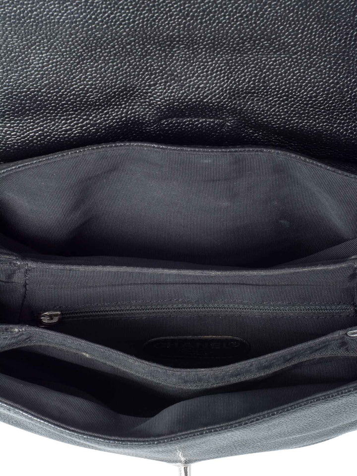 Top Quality Chanel Caviar CC Logo Backpack Black