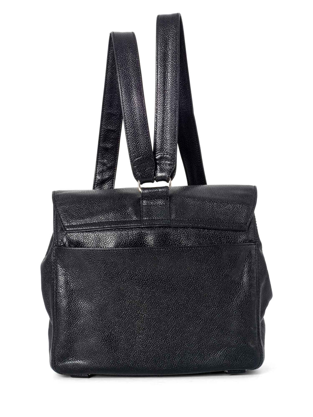 Top Quality Chanel Caviar CC Logo Backpack Black