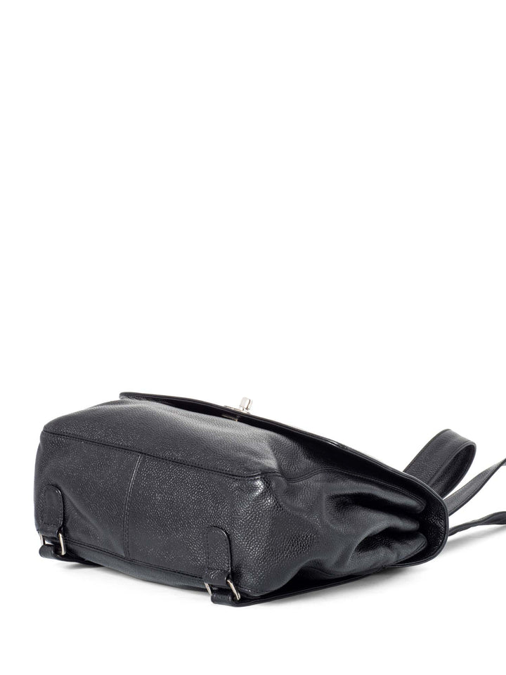 Top Quality Chanel Caviar CC Logo Backpack Black