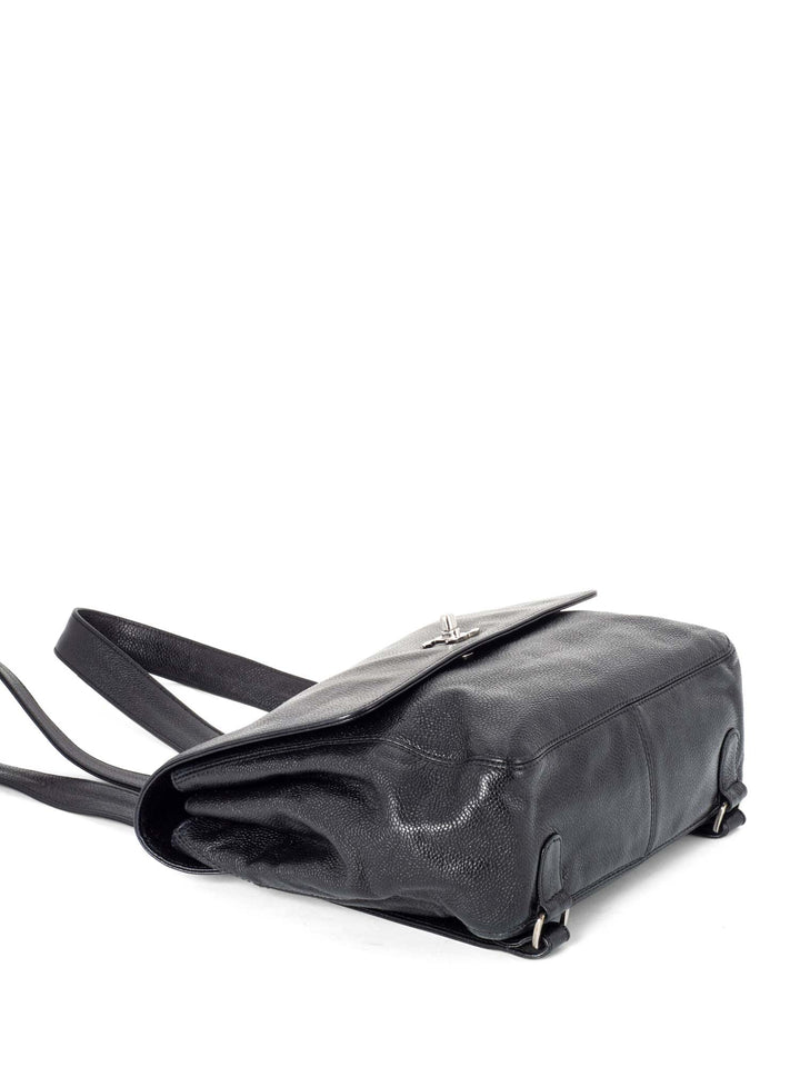 Top Quality Chanel Caviar CC Logo Backpack Black