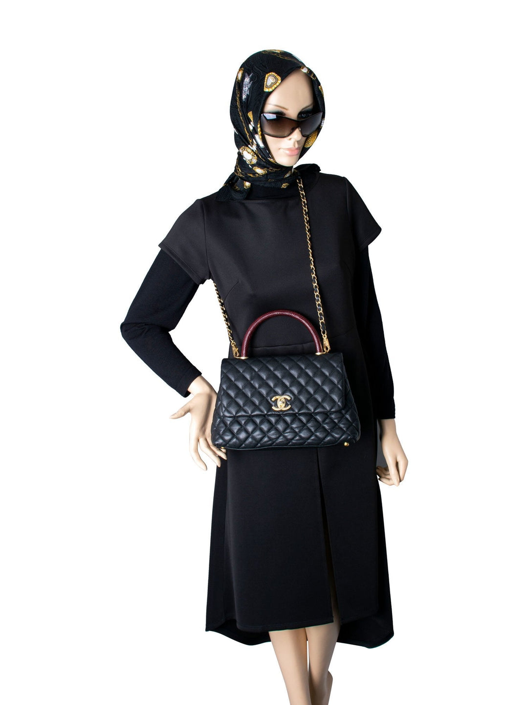 Top Quality Chanel Caviar Coco Top Handle Medium Flap Bag