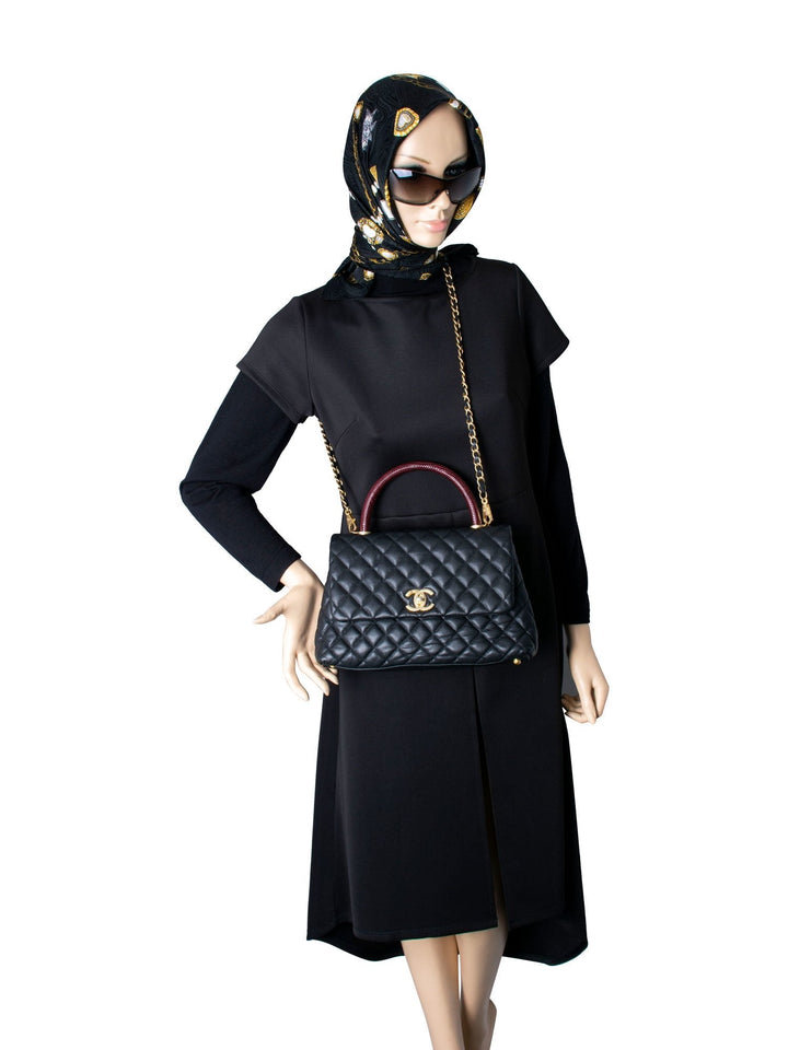 Top Quality Chanel Caviar Coco Top Handle Medium Flap Bag