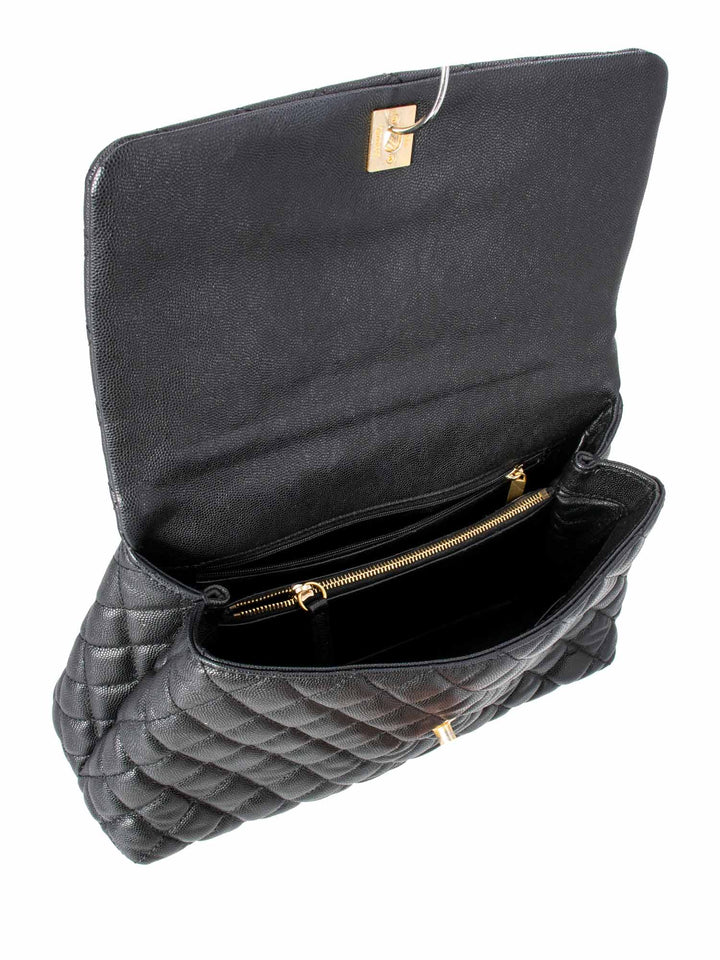 Top Quality Chanel Caviar Coco Top Handle Medium Flap Bag