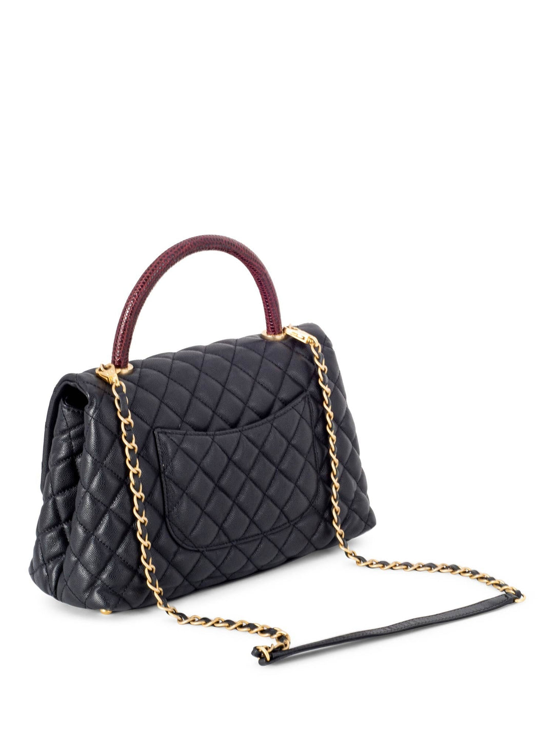 Top Quality Chanel Caviar Coco Top Handle Medium Flap Bag