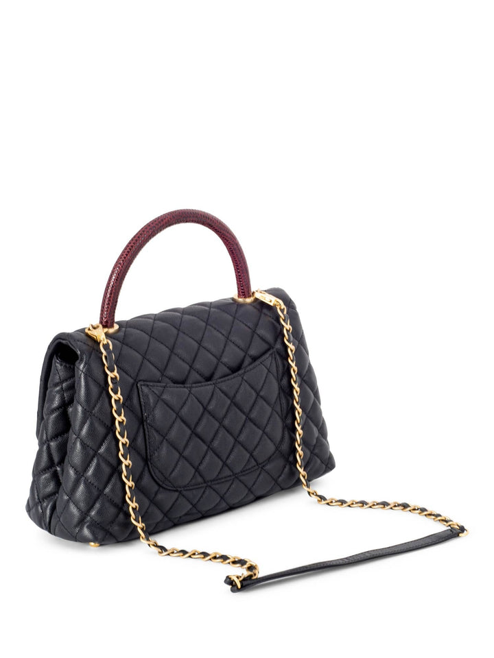 Top Quality Chanel Caviar Coco Top Handle Medium Flap Bag