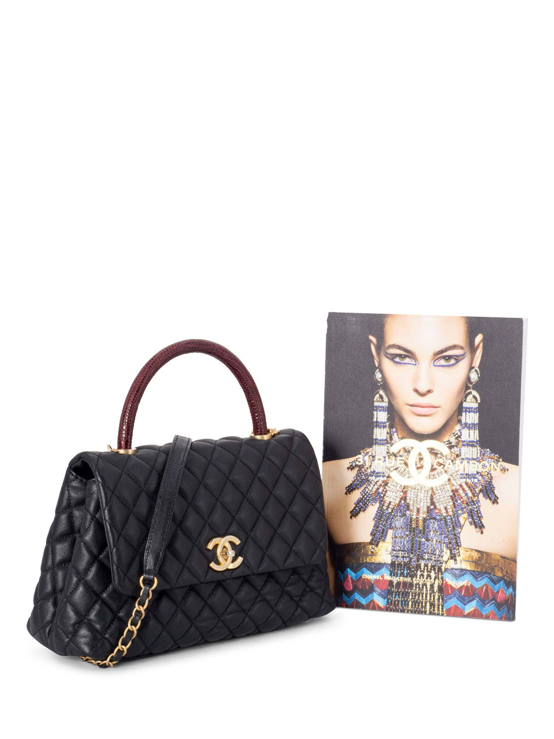 Top Quality Chanel Caviar Coco Top Handle Medium Flap Bag