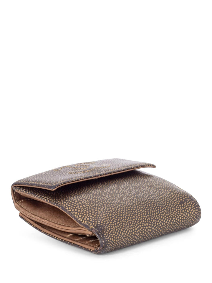 Top Quality Chanel Caviar Leather CC Logo Timeless Bifold Wallet Brown