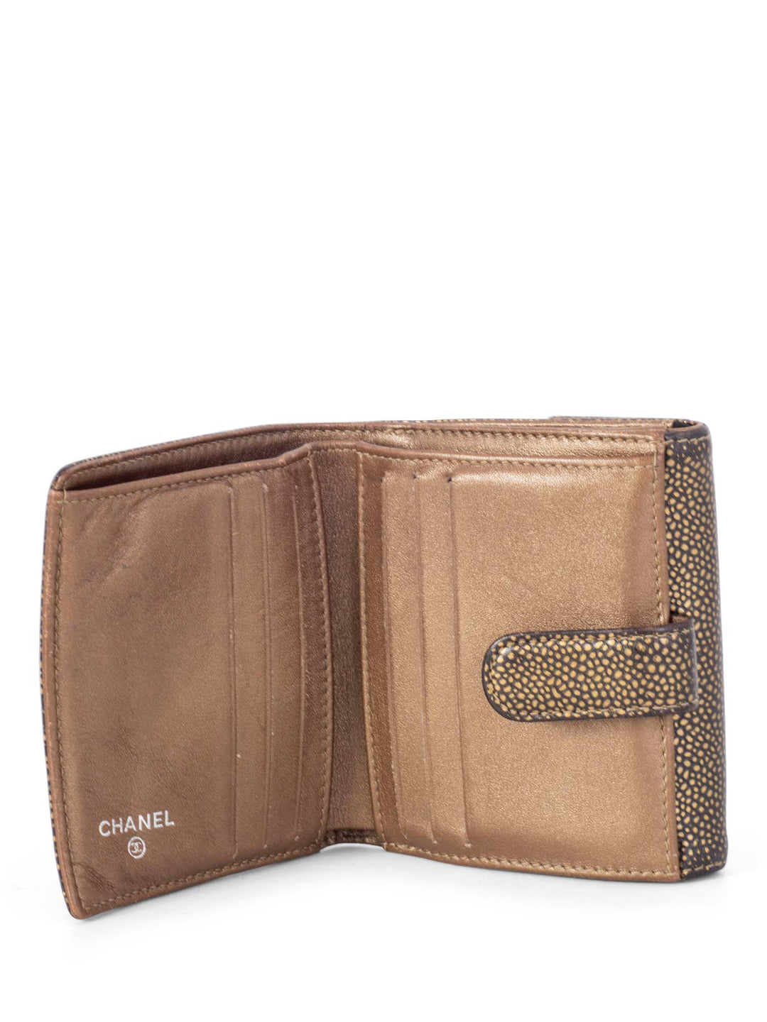 Top Quality Chanel Caviar Leather CC Logo Timeless Bifold Wallet Brown