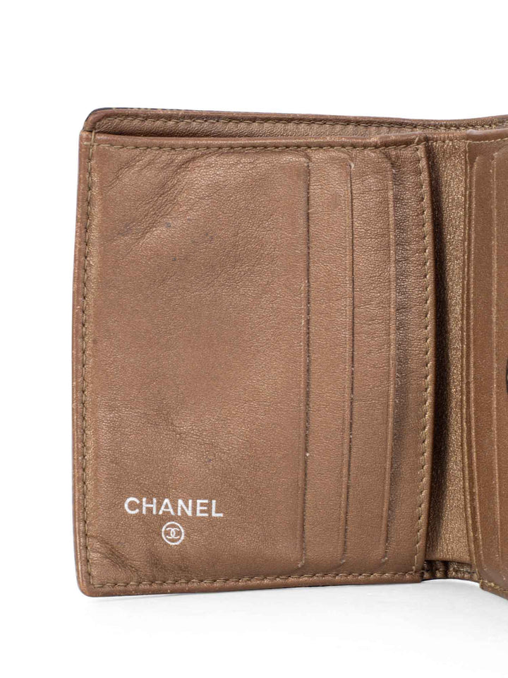 Top Quality Chanel Caviar Leather CC Logo Timeless Bifold Wallet Brown