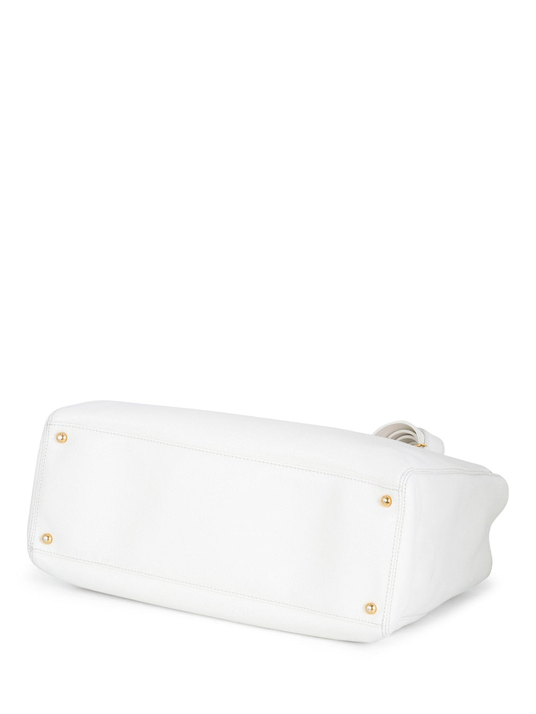 Top Quality Chanel Caviar Leather Cerf Executive Shopper Tote White