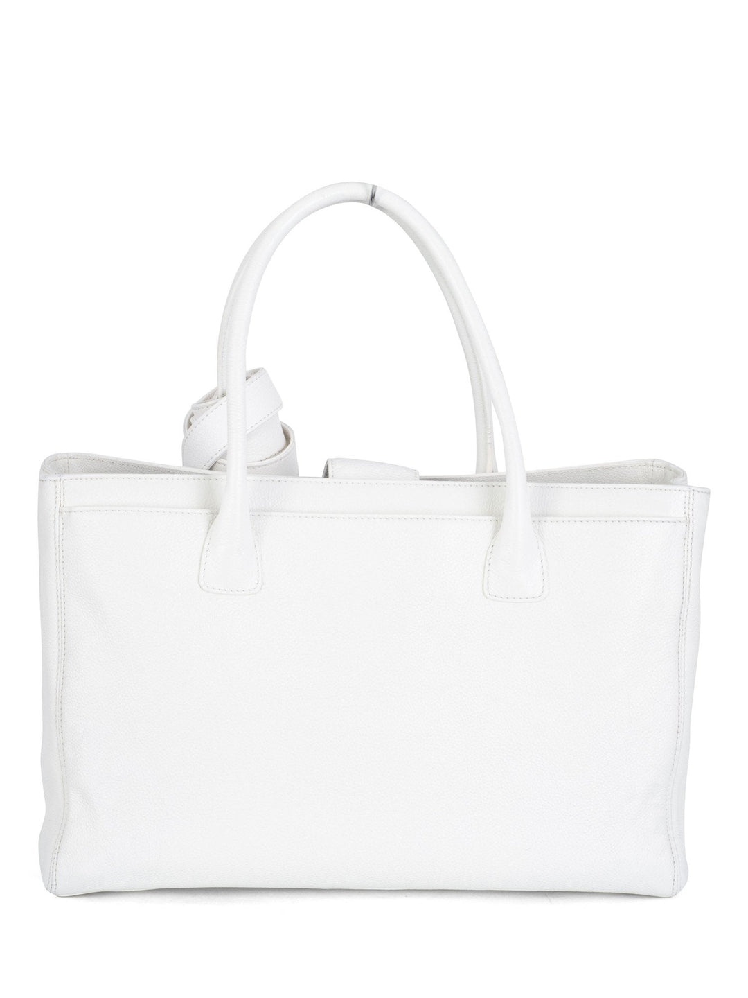 Top Quality Chanel Caviar Leather Cerf Executive Shopper Tote White