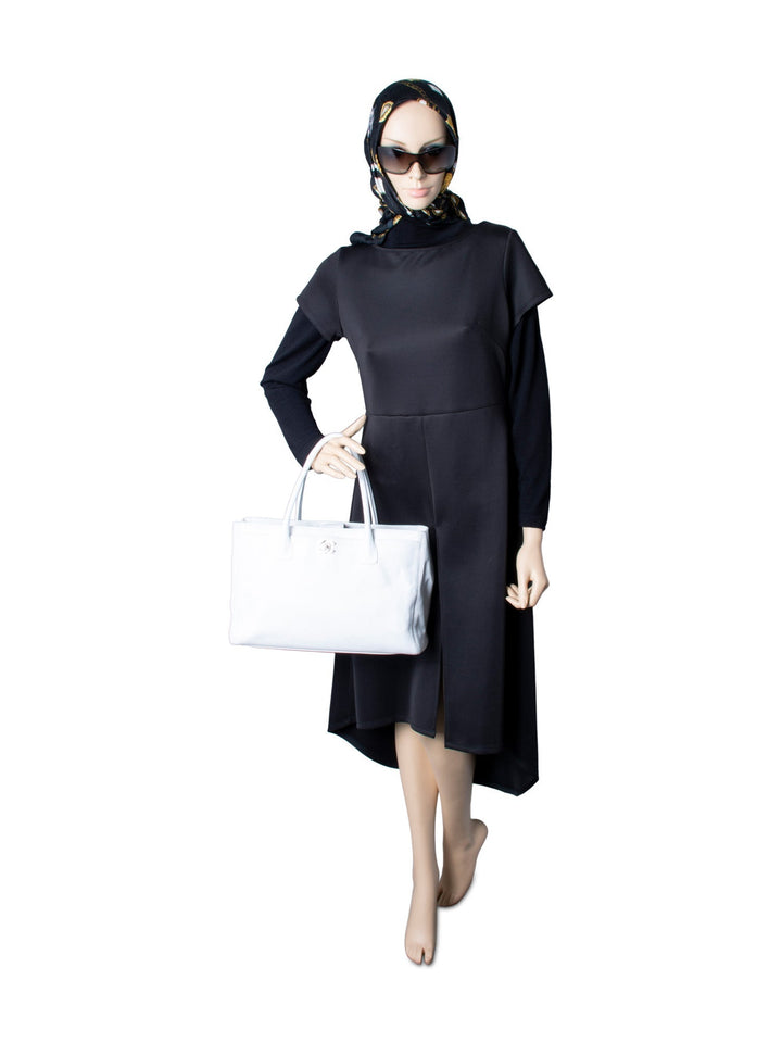 Top Quality Chanel Caviar Leather Cerf Executive Shopper Tote White Silver