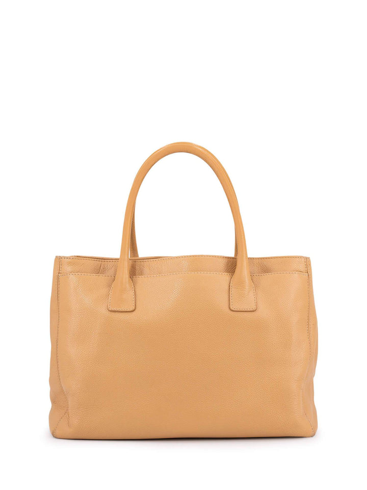 Top Quality Chanel Caviar Leather Cerf Shopper Bag Beige